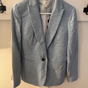 J.Crew Blue Herringbone Blazer